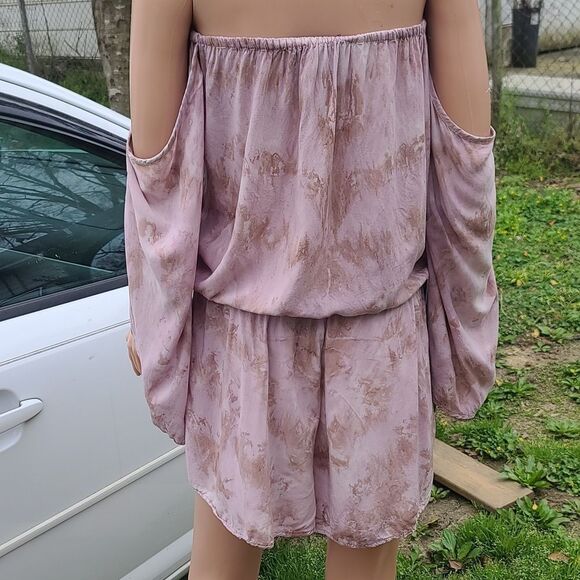 Blue life Dusty Rose tye-dye Romper - Picture 3 of 6